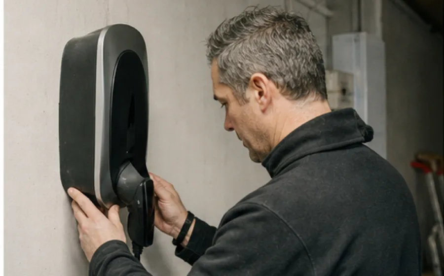 Wallbox für Zuhause: Wallbox für Zuhause direkt am betroffenen Bauteil